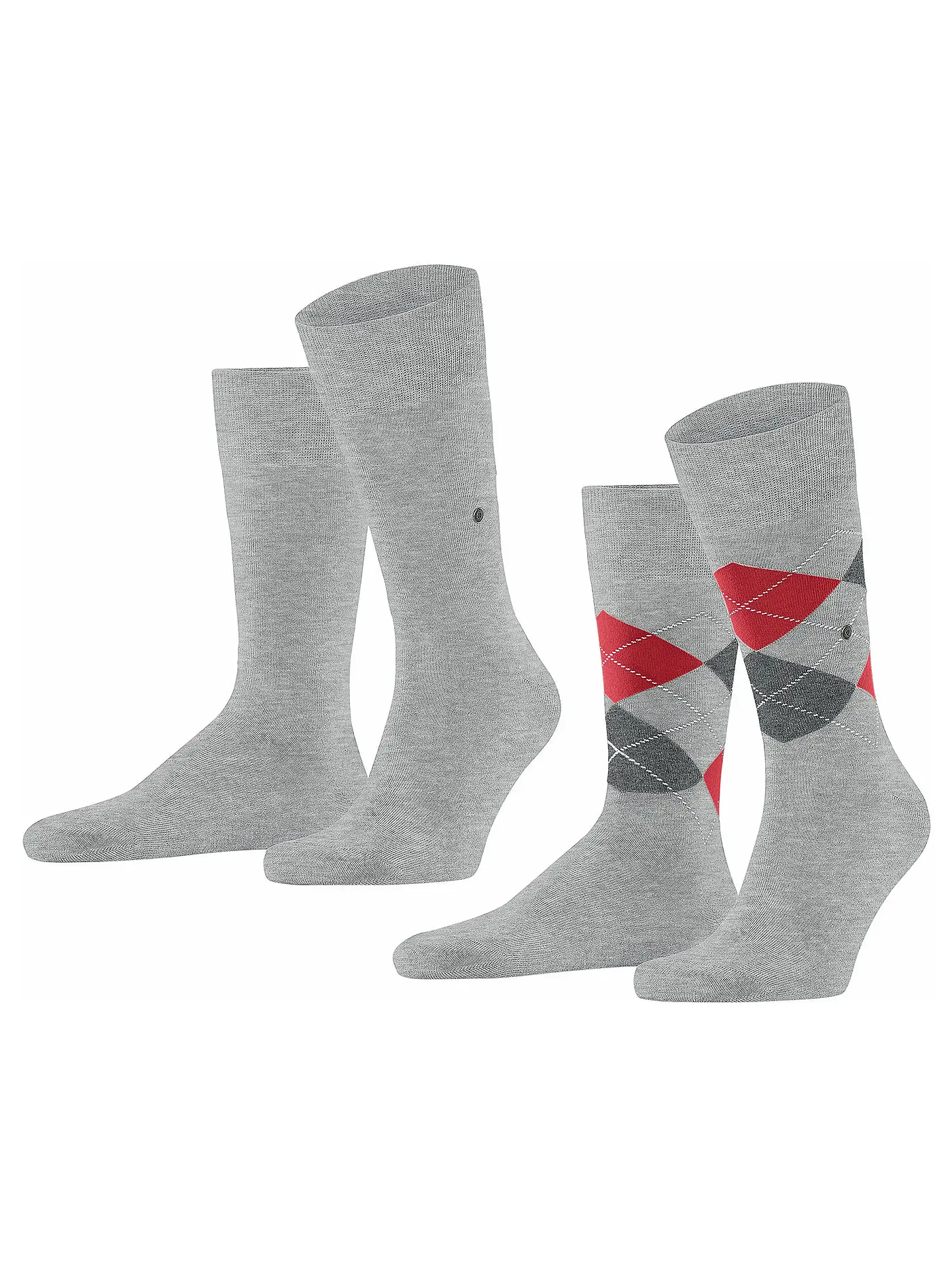 BURLINGTON | Herren Socken EVERYDAY 2-er Pkg. 40-46 light grey | hellgrau